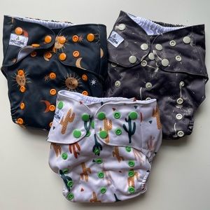 Cloth Diapers (3) - Sweet Cheeks - Never Worn - Washed in Tide - Western